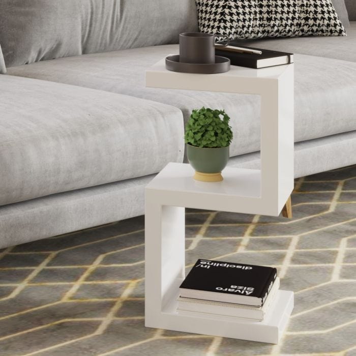 Table d'appoint en verre avec des jambes chromées en argent - Amara Square 55 cm Table de bout moderne (copie)