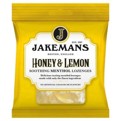 Jakemans Cough Sweets Honey & Lemon Menthol 73g - welzo