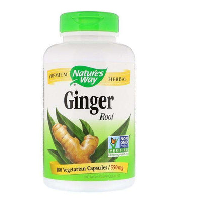 Ginger Root 550mg (180 capsules) - Nature's Way - welzo