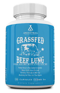 Grass Fed Beef Lung with Liver (180 capsules) - Ancestral Supplements - welzo