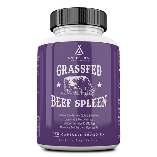 Grass Fed Beef Spleen, 180 Capsules - Ancestral Supplements - welzo