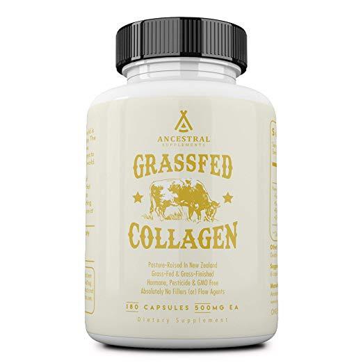 Grass Fed "Living" Collagen, 180 capsules - Ancestral Supplements - welzo
