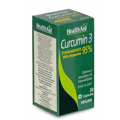 HealthAid Curcumin 3 Tablets Pack of 30 - welzo