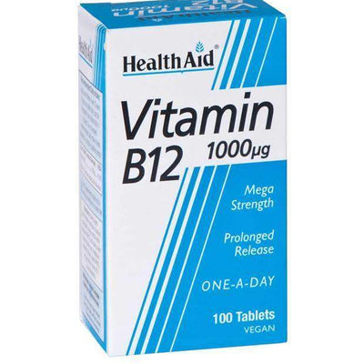 HealthAid Vitamin B12 1000mcg Tablets Pack of 100 - welzo