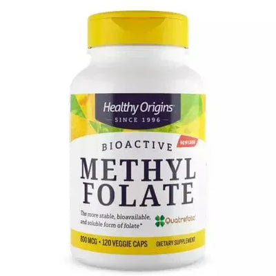 Healthy Origins Methyl Folate 800mcg 120 Veggie Capsules