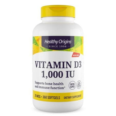 Healthy Origins Vitamin D3 1,000iu 360 Softgels