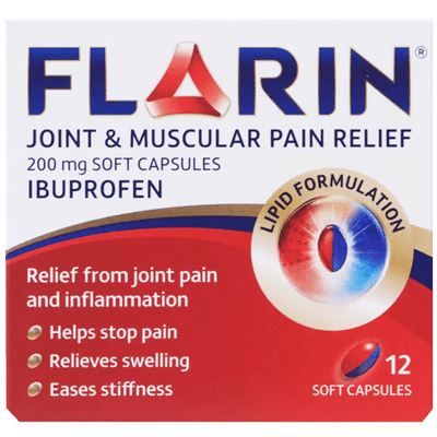 Flarin Joint & Muscular Pain Relief Soft Capsules Pack of 12 - welzo