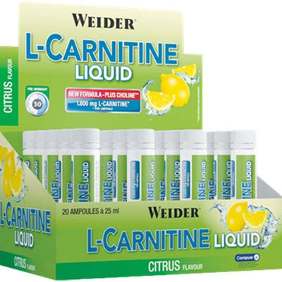 Weider L-Carnitine Liquid, Peach - 20 x 25 ml.