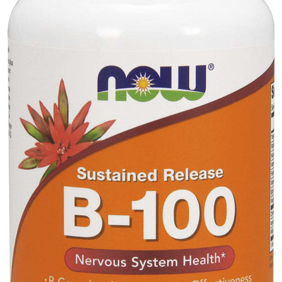 NOW Foods Vitamin B-100 Sustained Release - 100 tablets