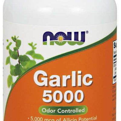 NOW Foods Garlic 5000, Odor Controlled - 90 tablets