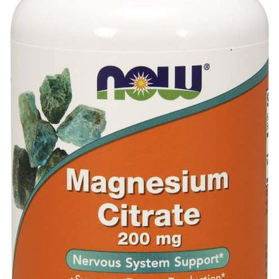NOW Foods Magnesium Citrate, 200mg - 100 tablets