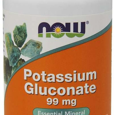 NOW Foods Potassium Gluconate, 99mg - 100 tablets