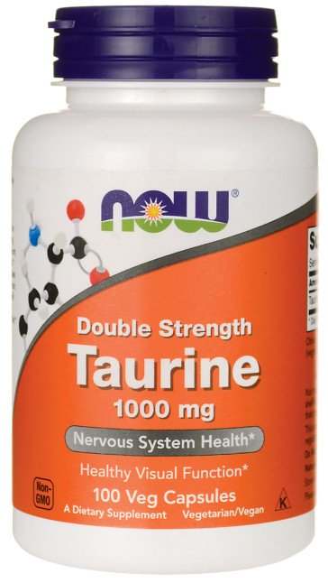 NOW Foods Taurine, 1000mg Double Strength - 100 vcaps