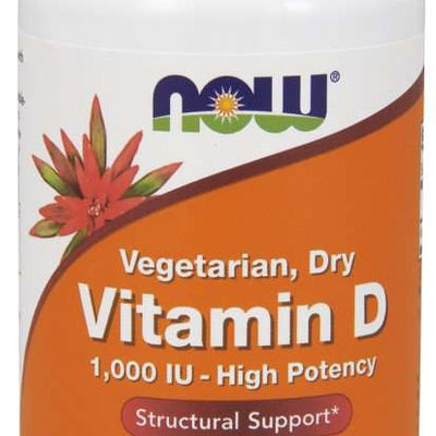 NOW Foods Vitamin D, 1000 IU Vegetarian - Dry - 120 vcaps