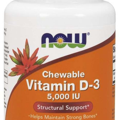 NOW Foods Vitamin D-3, 5000 IU (Chewable) - 120 chewables