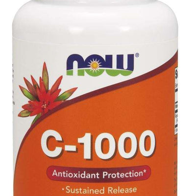 NOW Foods Vitamin C-1000 with Rose Hips - Sustained Release - 100 tablets