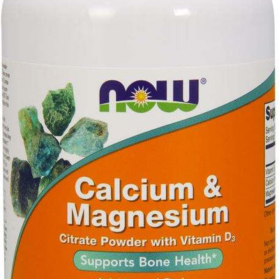 NOW Foods Calcium & Magnesium, Citrate Powder with Vitamin D3 - 227 grams