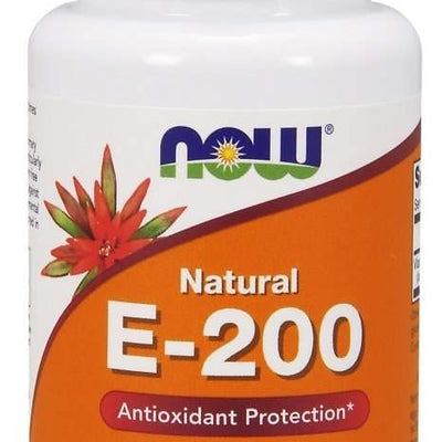 NOW Foods Vitamin E-200, Natural - 100 softgels