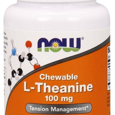 NOW Foods L-Theanine with Inositol and Taurine, 100mg - 90 chewables