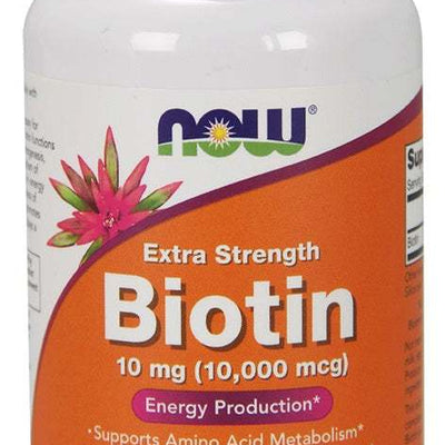NOW Foods Biotin, 10mg Extra Strength - 120 vcaps