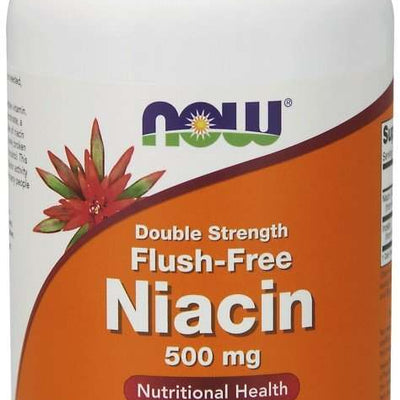 NOW Foods Niacin Flush-Free, 500mg (Double Strength) - 180 vcaps