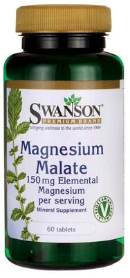 Swanson Magnesium Malate, 150mg Elemental Magnesium - 60 tablets