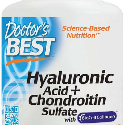 Doctor's Best Hyaluronic Acid + Chondroitin Sulfate with BioCell Collagen - 60 caps