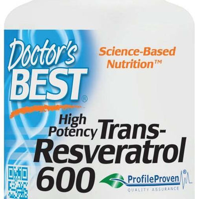 Doctor's Best Trans-Resveratrol 600, 600mg - 60 vcaps