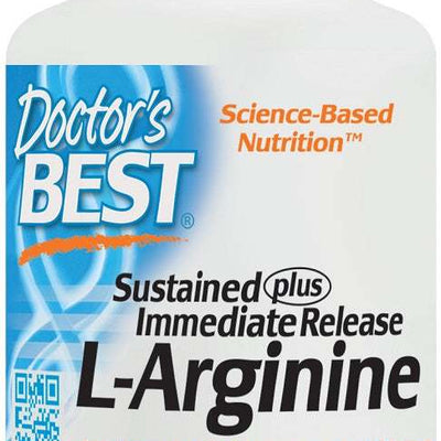 Doctor's Best L-Arginine - Sustained + Immediate Release, 500mg - 120 tablets