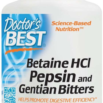 Doctor's Best Betaine HCl Pepsin & Gentian Bitters - 360 caps