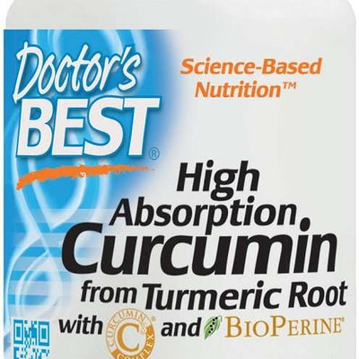 Doctor's Best High Absorption Curcumin From Turmeric Root with C3 Complex & BioPerine, 1000mg - 120 tablets