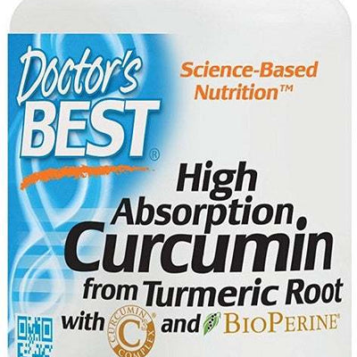 Doctor's Best High Absorption Curcumin From Turmeric Root with C3 Complex & BioPerine, 500mg - 120 caps