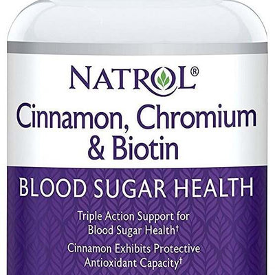 Natrol Cinnamon, Chromium & Biotin - 60 tablets