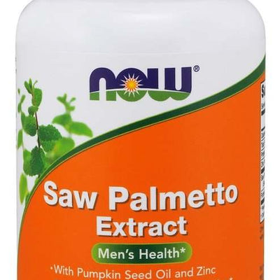 NOW Foods Saw Palmetto Extract with Pumpkin Seed Oil and Zinc, 80mg - 90 softgels
