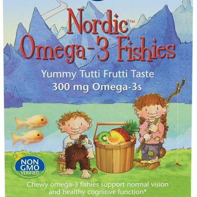 Nordic Naturals Nordic Omega-3 Fishies, 300mg Yummy Tutti Frutti Taste - 36 fishies