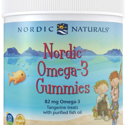 Nordic Naturals Nordic Omega-3 Gummies, 82mg Tangerine Treats - 120 gummies
