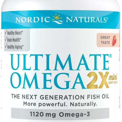 Nordic Naturals Ultimate Omega 2X Mini, 1120mg Strawberry - 60 mini softgels