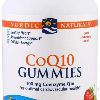 Nordic Naturals CoQ10 Gummies, 100mg Strawberry - 60 gummies