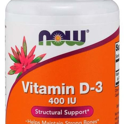 NOW Foods Vitamin D-3, 400 IU - 180 softgels