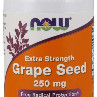 NOW Foods Grape Seed, 250mg Extra Strength - 90 vcaps