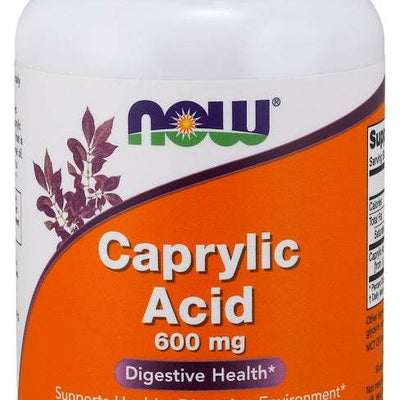 NOW Foods Caprylic Acid, 600mg - 100 softgels