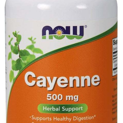 NOW Foods Cayenne, 500mg - 100 vcaps