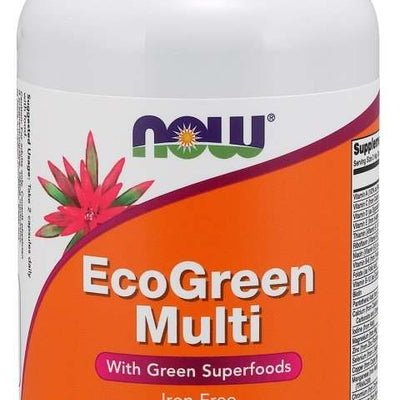 NOW Foods EcoGreen Multi, Iron Free - 180 vcaps