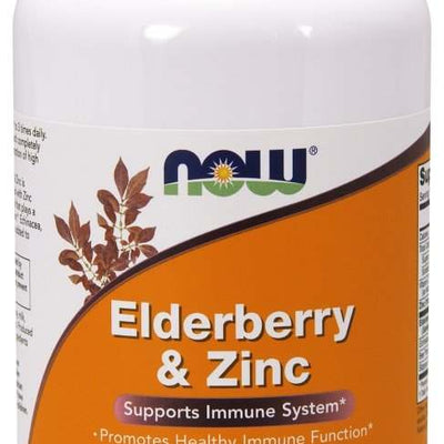NOW Foods Elderberry & Zinc - 90 lozenges