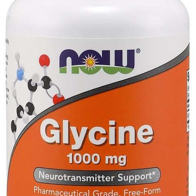 NOW Foods Glycine, 1000mg - 100 vcaps