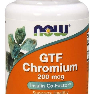 NOW Foods GTF Chromium, 200mcg - 100 tablets