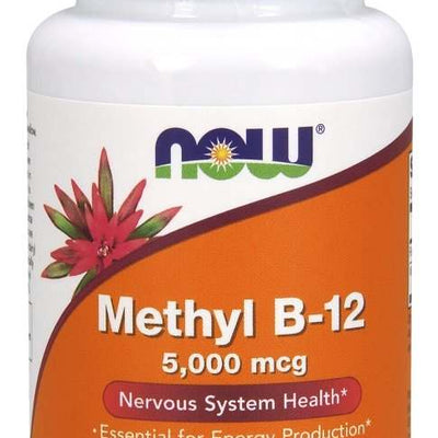 NOW Foods Methyl B-12 with Folic Acid, 5000mcg - 60 lozenges