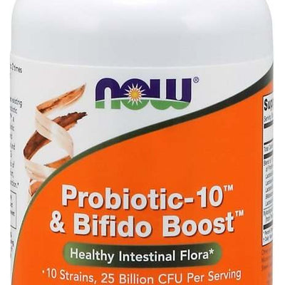 NOW Foods Probiotic-10 & Bifido Boost - 90 vcaps