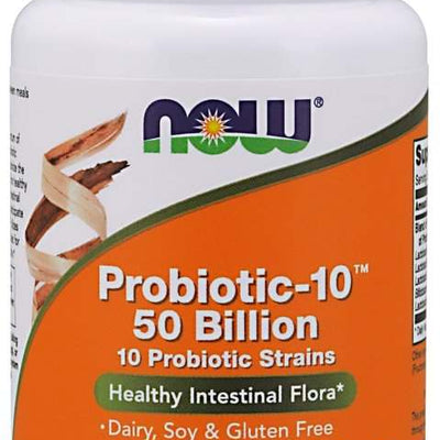 NOW Foods Probiotic-10, 50 Billion - 50 vcaps