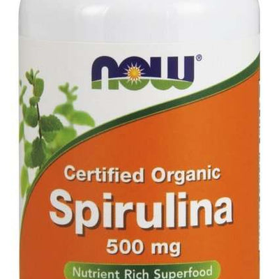 NOW Foods Spirulina Organic, 500mg - 100 tablets